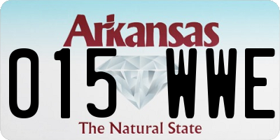 AR license plate 015WWE