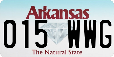 AR license plate 015WWG