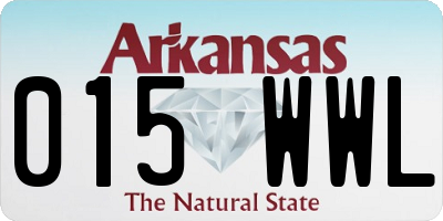 AR license plate 015WWL