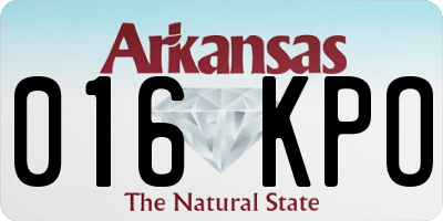 AR license plate 016KPO