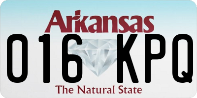 AR license plate 016KPQ