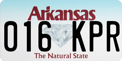 AR license plate 016KPR