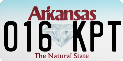 AR license plate 016KPT