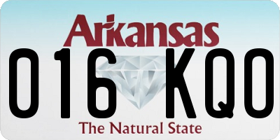 AR license plate 016KQO