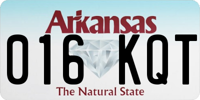 AR license plate 016KQT