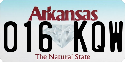 AR license plate 016KQW