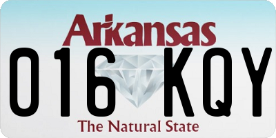 AR license plate 016KQY