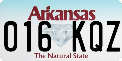 AR license plate 016KQZ