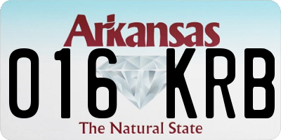 AR license plate 016KRB