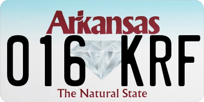 AR license plate 016KRF