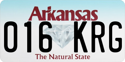 AR license plate 016KRG