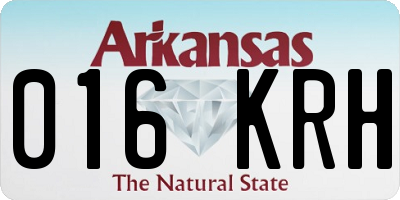 AR license plate 016KRH