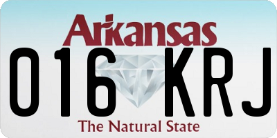 AR license plate 016KRJ