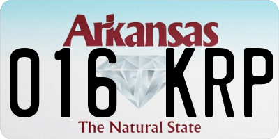 AR license plate 016KRP