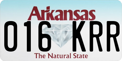 AR license plate 016KRR