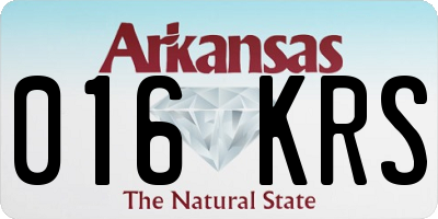 AR license plate 016KRS