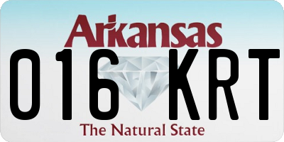 AR license plate 016KRT