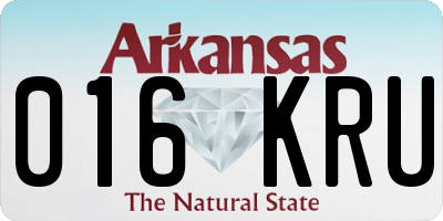 AR license plate 016KRU