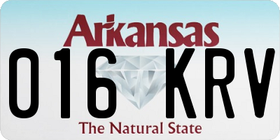 AR license plate 016KRV