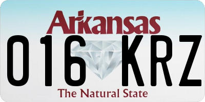 AR license plate 016KRZ