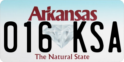AR license plate 016KSA