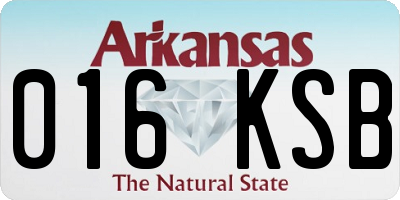 AR license plate 016KSB