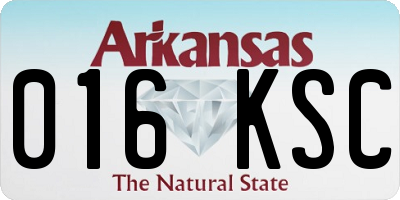 AR license plate 016KSC