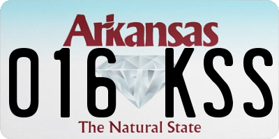 AR license plate 016KSS