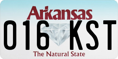 AR license plate 016KST