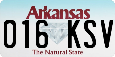 AR license plate 016KSV