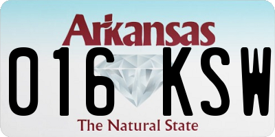 AR license plate 016KSW