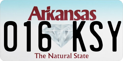 AR license plate 016KSY