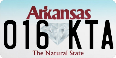 AR license plate 016KTA