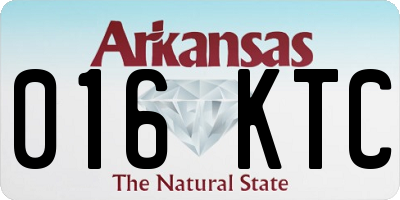 AR license plate 016KTC