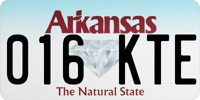 AR license plate 016KTE