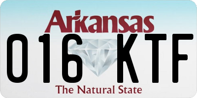 AR license plate 016KTF
