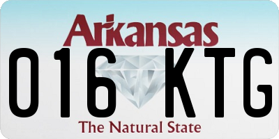 AR license plate 016KTG