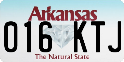 AR license plate 016KTJ