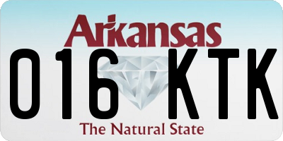 AR license plate 016KTK