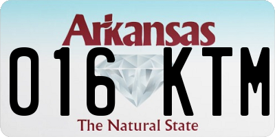 AR license plate 016KTM