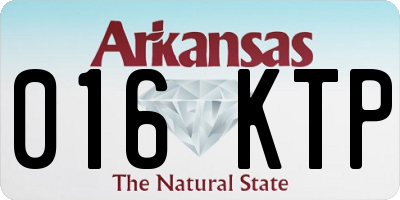 AR license plate 016KTP