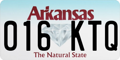 AR license plate 016KTQ