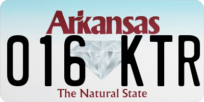 AR license plate 016KTR