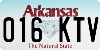 AR license plate 016KTV