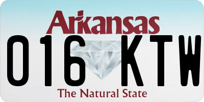 AR license plate 016KTW