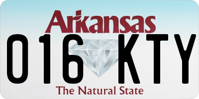 AR license plate 016KTY