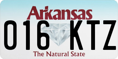 AR license plate 016KTZ