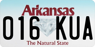 AR license plate 016KUA