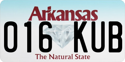 AR license plate 016KUB