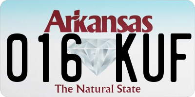 AR license plate 016KUF